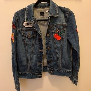 Denim jacket with patches